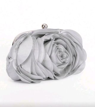 Bolso de fiesta flor plateado