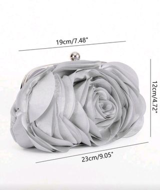 Bolso de fiesta flor plateado