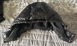 Abrigo Tommy Jeans Negro Metalizado Mujer