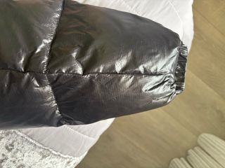 Abrigo Tommy Jeans Negro Metalizado Mujer