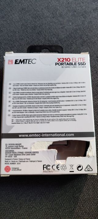 EMTEC X210 Elite SSD Portátil 128GB USB-C 3.2 Gen2