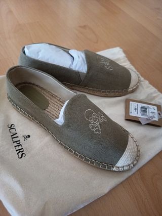 Alpargatas Scalpers kaki talla 37 sin estrenar