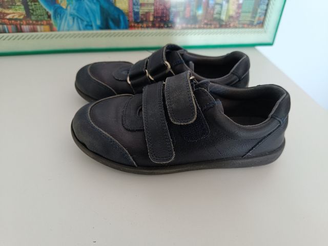 Zapatos Okaaspain Azul Velcro