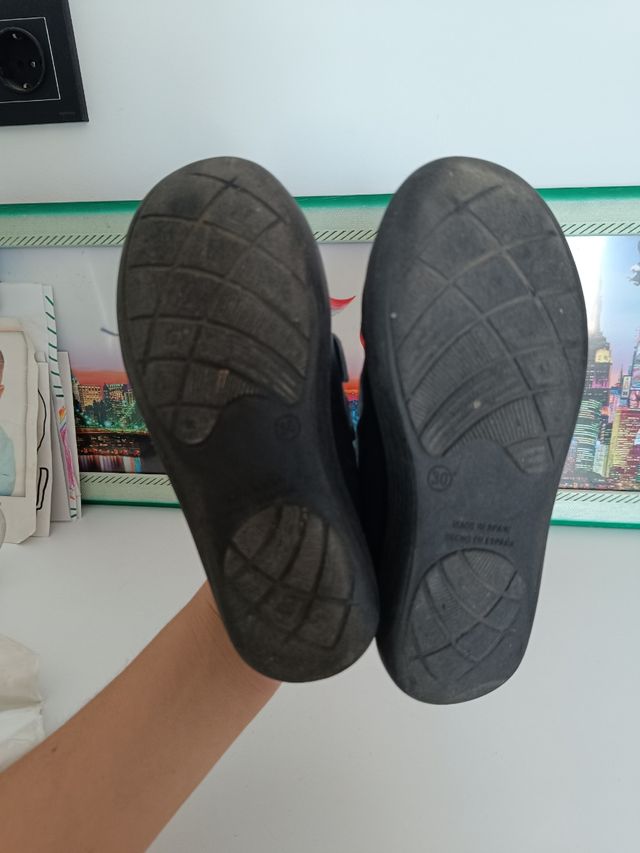 Zapatos Okaaspain Azul Velcro