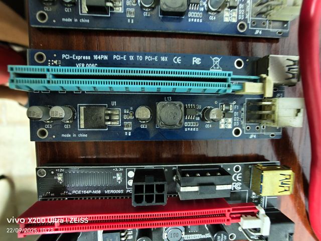 pack 8 Tarjeta Riser PCI Express 16X Externa