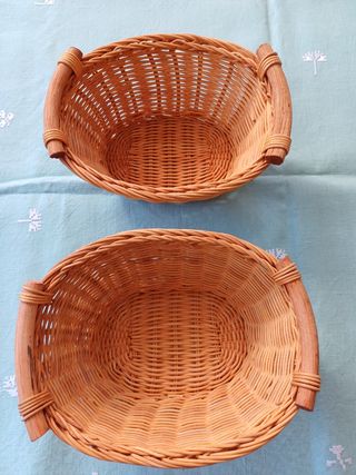 Cestas de mimbre multiusos.