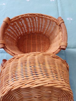 Cestas de mimbre multiusos.