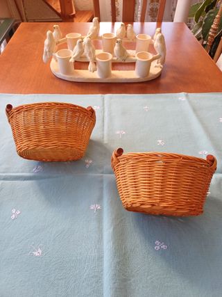 Cestas de mimbre multiusos.