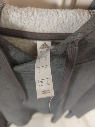 Sudadera Adidas Gris. Talla L