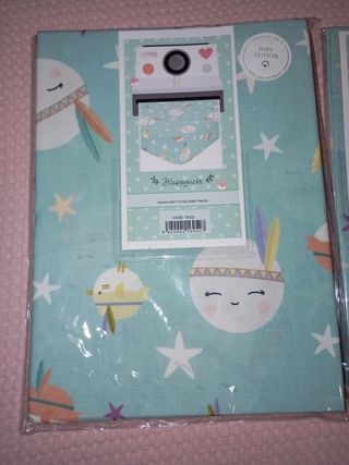 Juego Sábanas Bajera y Funda Almohada Cama 90