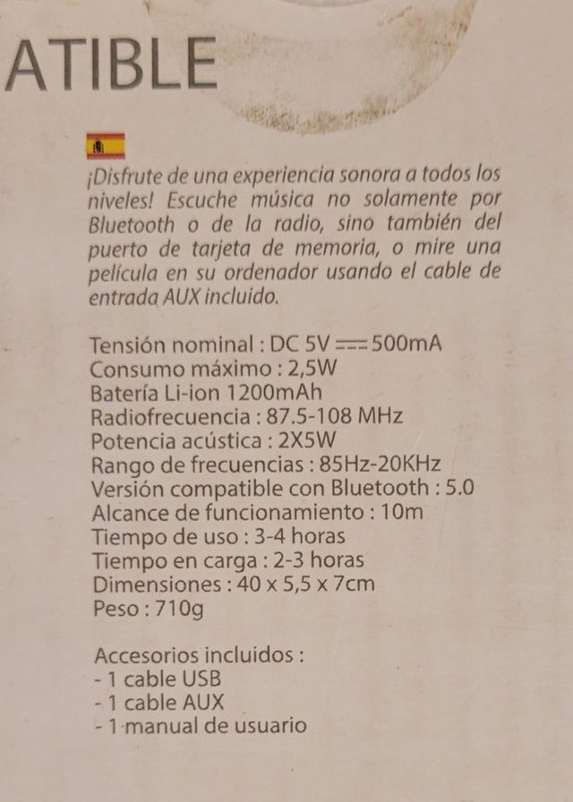 Blaupunkt Soundbar Bluetooth Negra