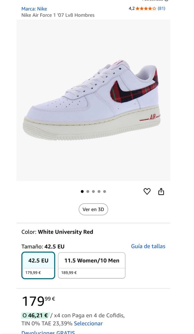 Nike Air Force 1 '07 LV8 Hombres