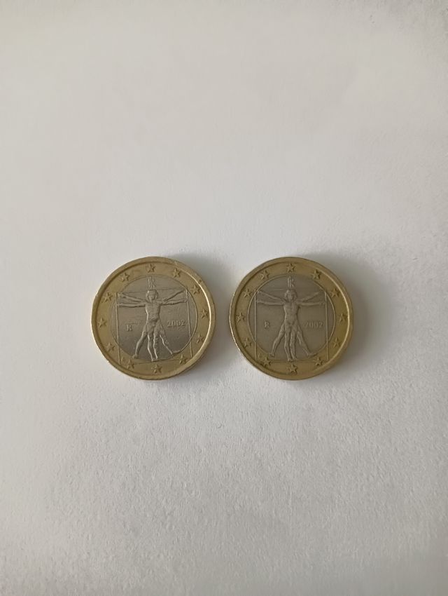 Moneda 1 Euro Italia 2002.