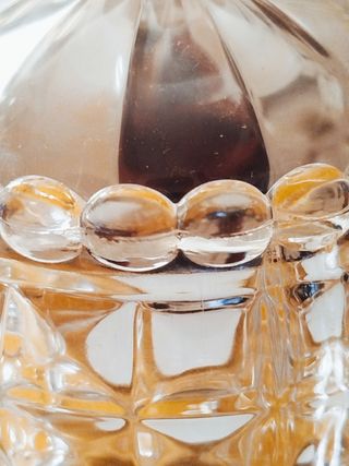 Bombonera cristal y lote joyas bisutería