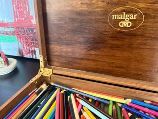 Caja Malgar Madera Vintage 40x26.5x5 cm