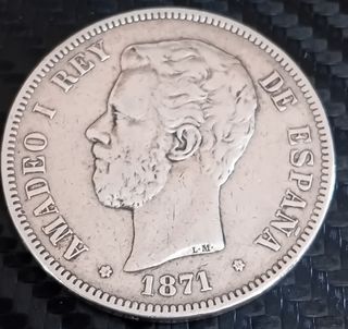 Moneda Amadeo I Rey de España 1871