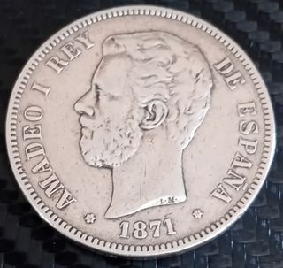 Moneda Amadeo I Rey de España 1871