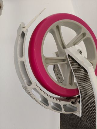 Patinete Oxelo blanco, turquesa y rosa