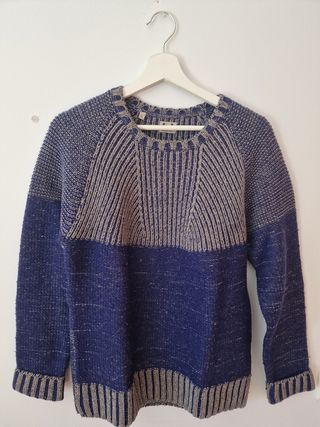 Jersey azul y gris talla S