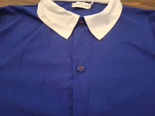 Grembiule bambino blu con colletto bianco