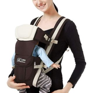 Mochila Portabebés Bethbear Negra y Beige