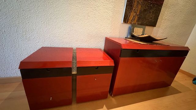 Muebles recibidor o dormitorio 3 piezas madera