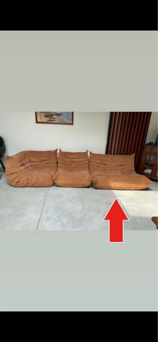 Sofá Togo ligne roset Original Marrón 2 plazas