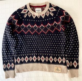 Jersey Pepe Jeans Hombre Azul Beige