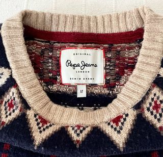 Jersey Pepe Jeans Hombre Azul Beige