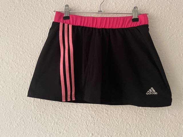 Falda pantalón pádel Adidas Negra y Rosa