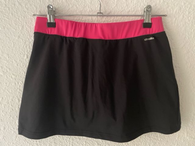 Falda pantalón pádel Adidas Negra y Rosa