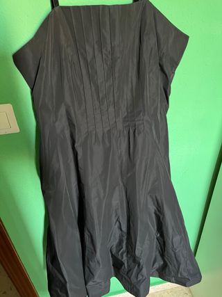 Vestido de fiesta negro tela moair 