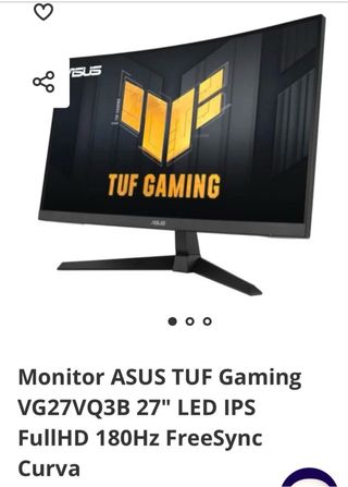 Monitor ASUS TUF Gaming VG27VQ3B 27 Curvo