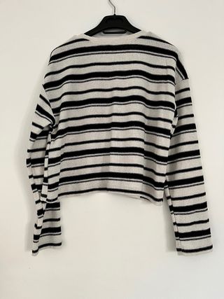Jersey Zara Rayas Beige/Negro Talla S