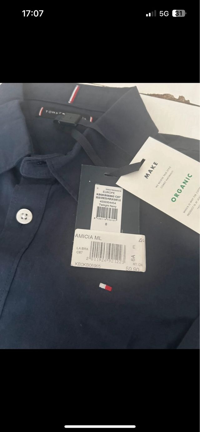 Camicia Tommy Hilfiger bambino 128 cm nuova