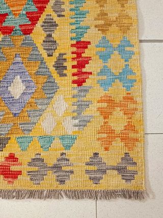 Tappeto Kilim Afghano 191x159 cm Lana