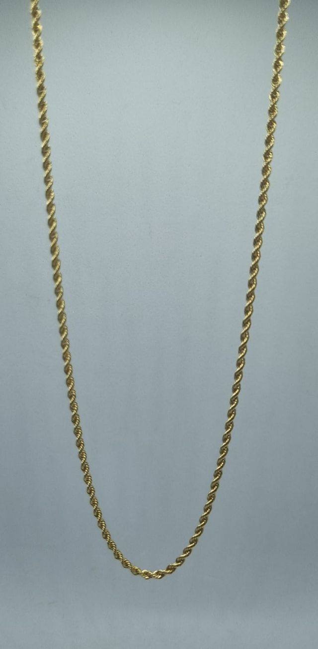 Cadena Salomónica de oro de 18k, 5.9 g, 60 cm.