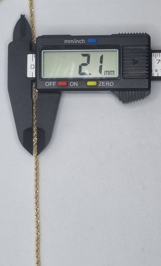 Cadena Salomónica de oro de 18k, 5.9 g, 60 cm.