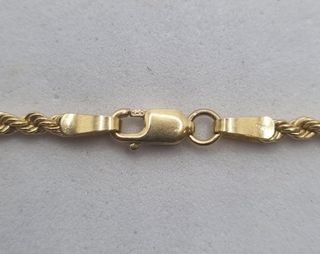 Cadena Salomónica de oro de 18k, 5.9 g, 60 cm.
