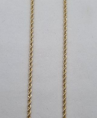 Cadena Salomónica de oro de 18k, 5.9 g, 60 cm.