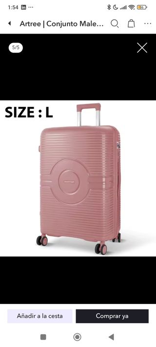 Conjunto Maletas Viaje Artree 4 Piezas Rosa