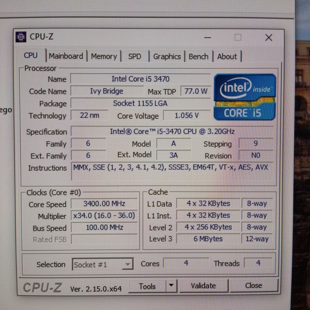 Intel i5-3470 + cooler + pasta
