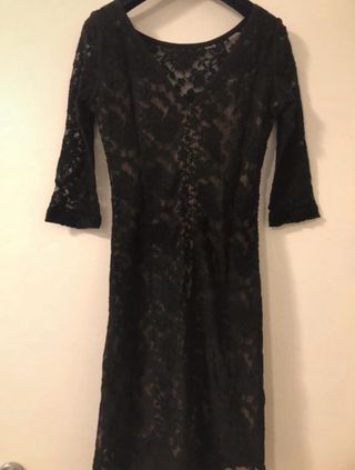 Abito longhette in pizzo nero