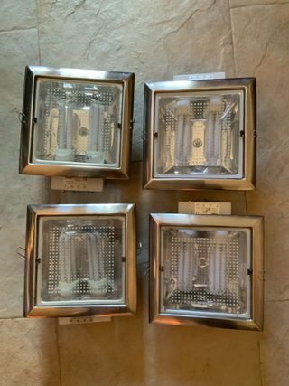 Faretti da soffitto argentati da incasso