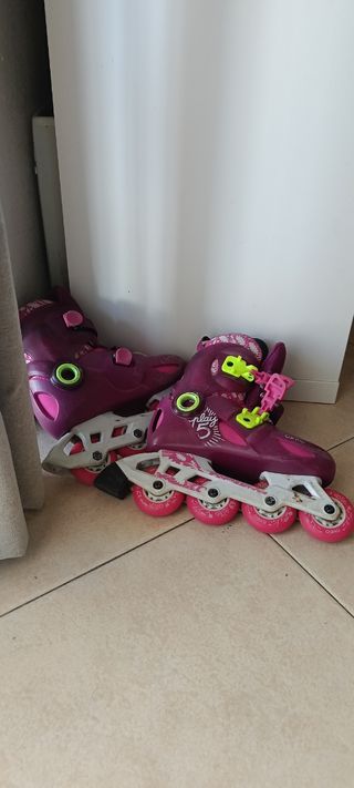 Patines en línea morados para niña