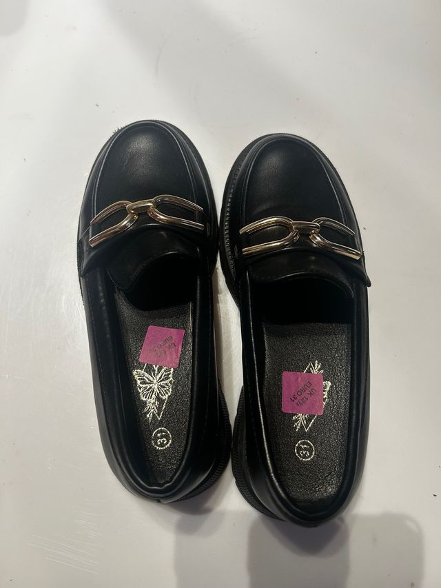 Mocasines negros niña talla 31