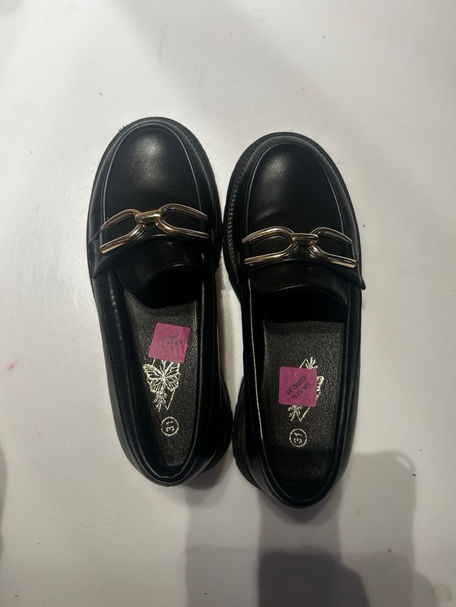 Mocasines negros niña talla 31