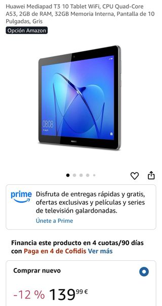 Huawei MediaPad T3 10 Negro