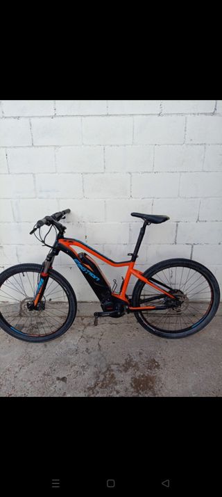 Bicicleta Eléctrica Naranja y Negra