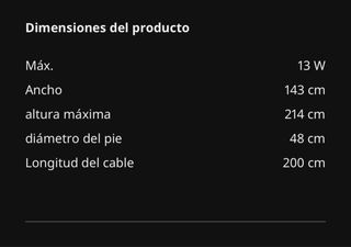 Lámpara de pie beige y negra